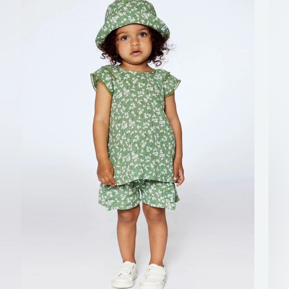 Deux par Deux Girls Size 7 Muslin Blouse & Short Set - Picture 2 of 12
